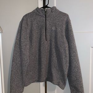 gray north face pullover